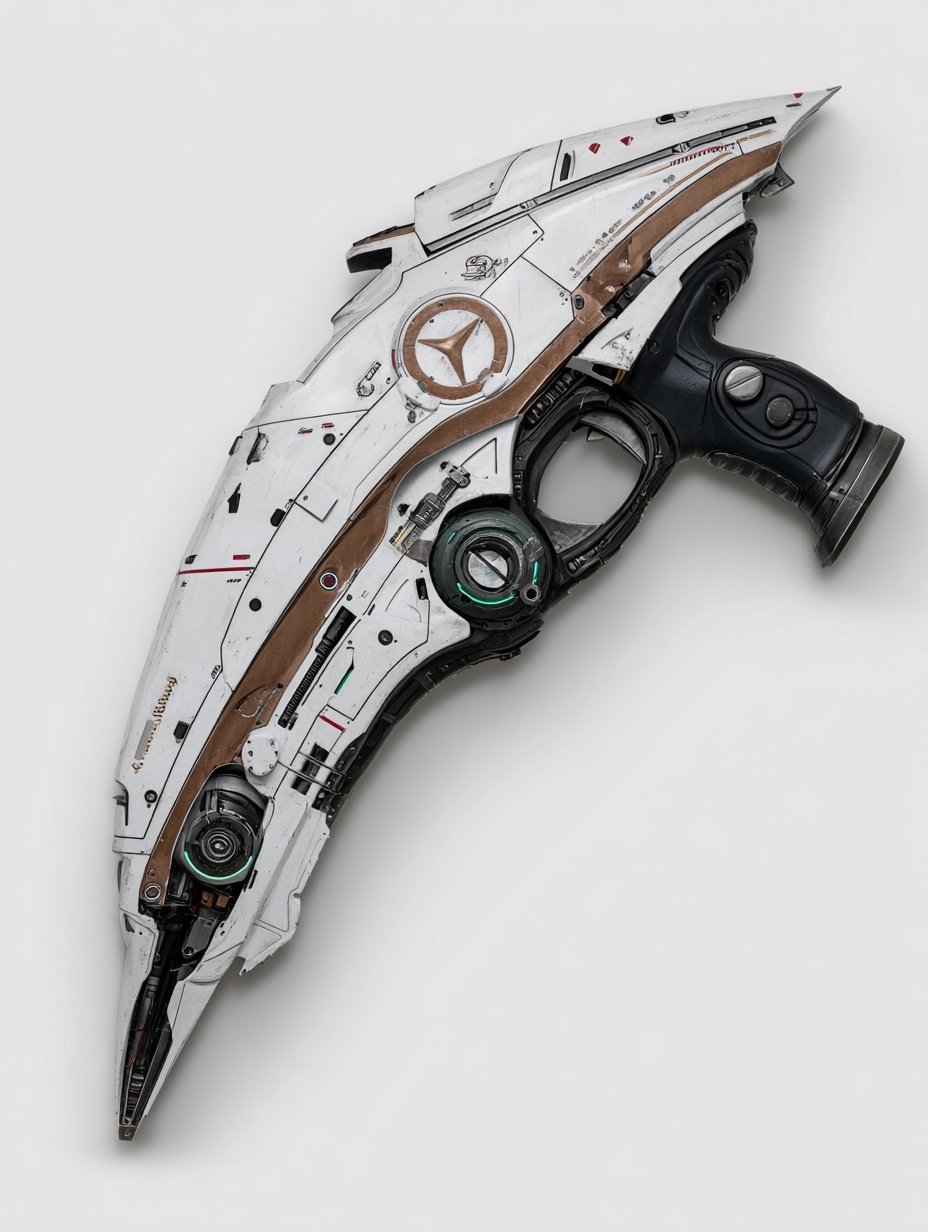 a hyper realistc imagie of a futuristic alien weap...