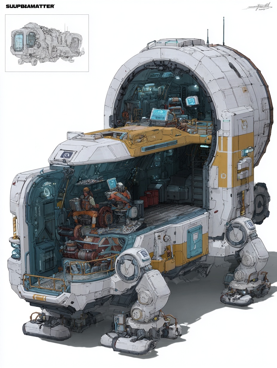 Subnautica "Scrapmaster" vehicle concept. Speciali...