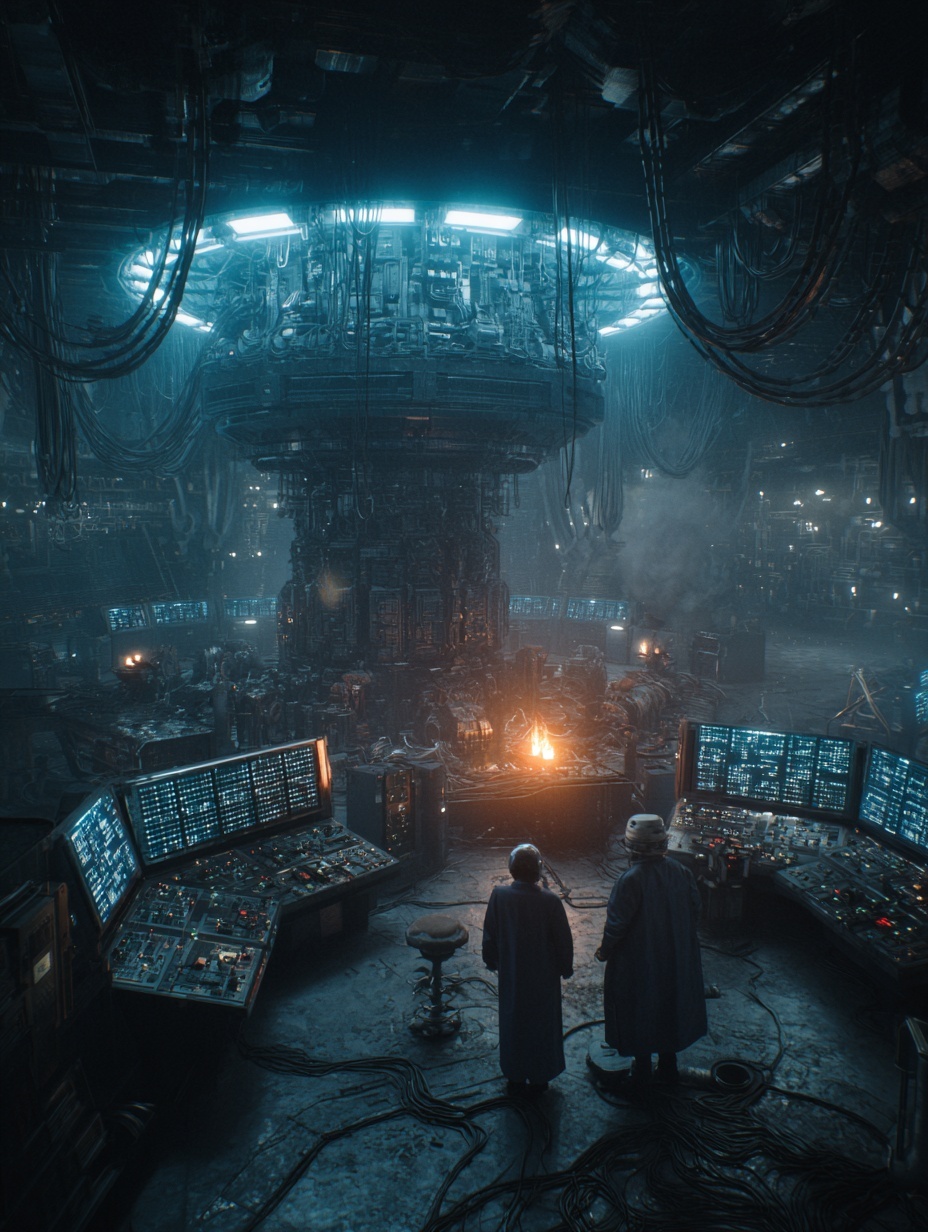 ultra-detailed cinematic still, massive fusion rea...