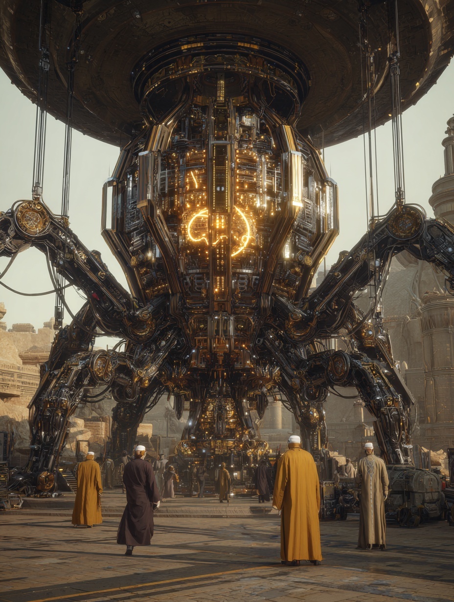 A large, intricate Atlantean machine called The Ti...