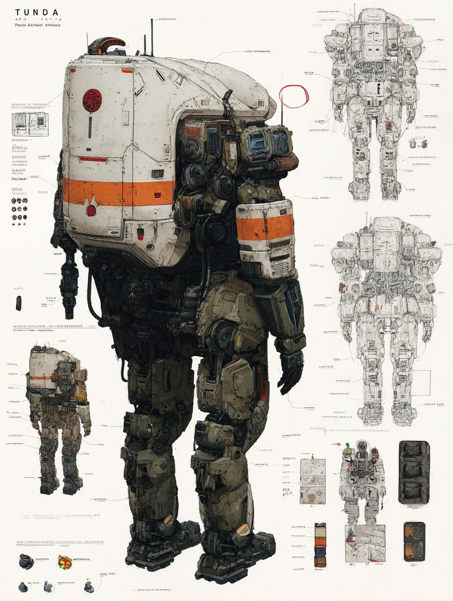 Concept art of the "Tunis Dawa" mech from director...