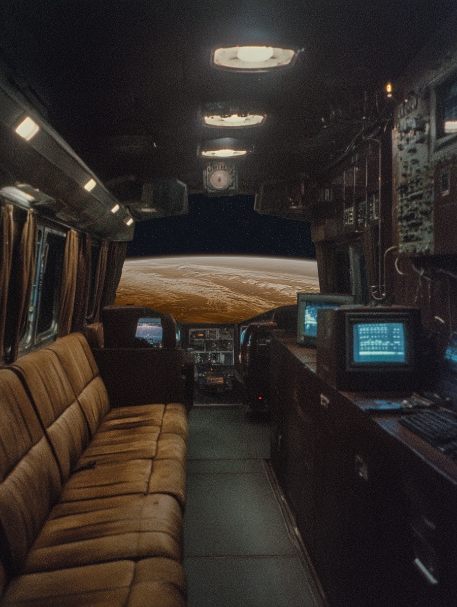 a 1960s NASA space mission to Jupiter. Grainy Phot...