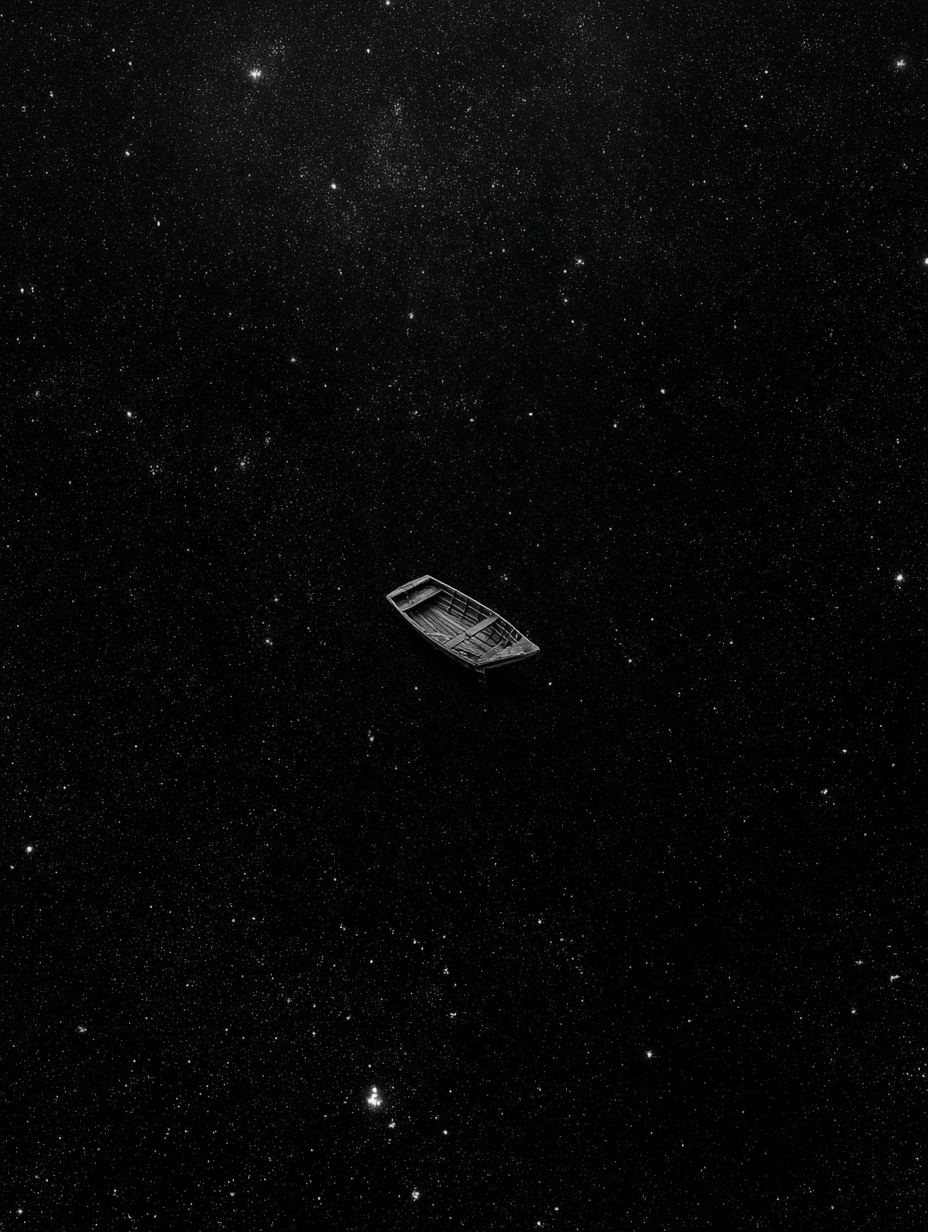 A surreal, retro-futuristic college-style space ar...