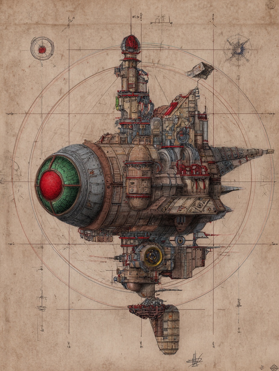 tattoo design of the rocinante+ use text--ar 3:4 a...