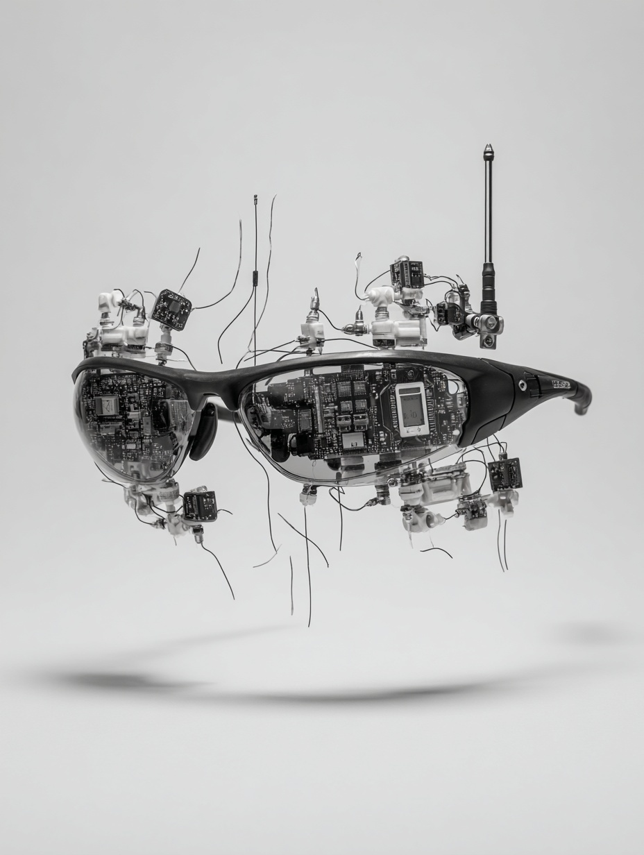 reimagine a pair of Oakley eyejacket sunglasses, a...