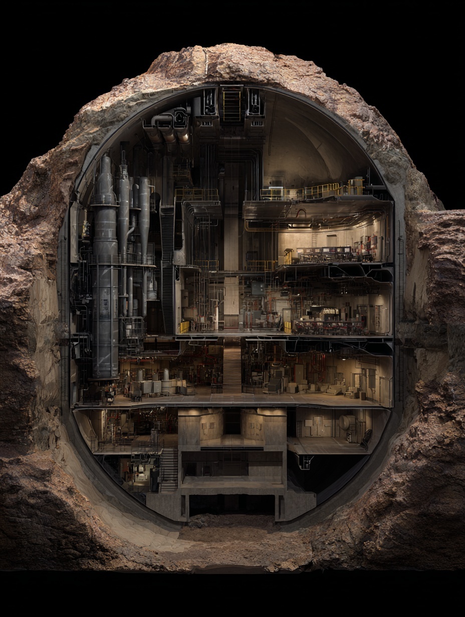 3D illustration of the components and sections of ...
