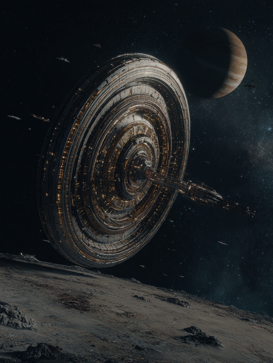 Like a photorealistic still from the TV show The E...