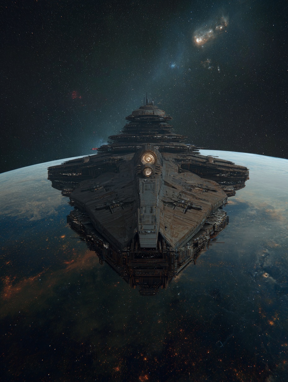 Space opera spaceship+ use text--ar 3:4 ar 3:4--v ...