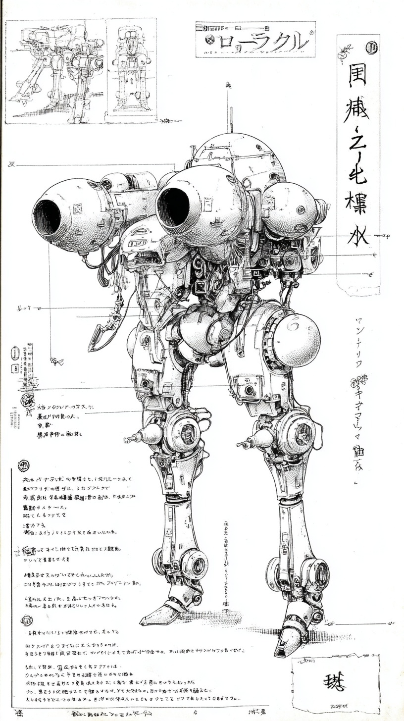 japanese anime style drawing of an extremely detai...