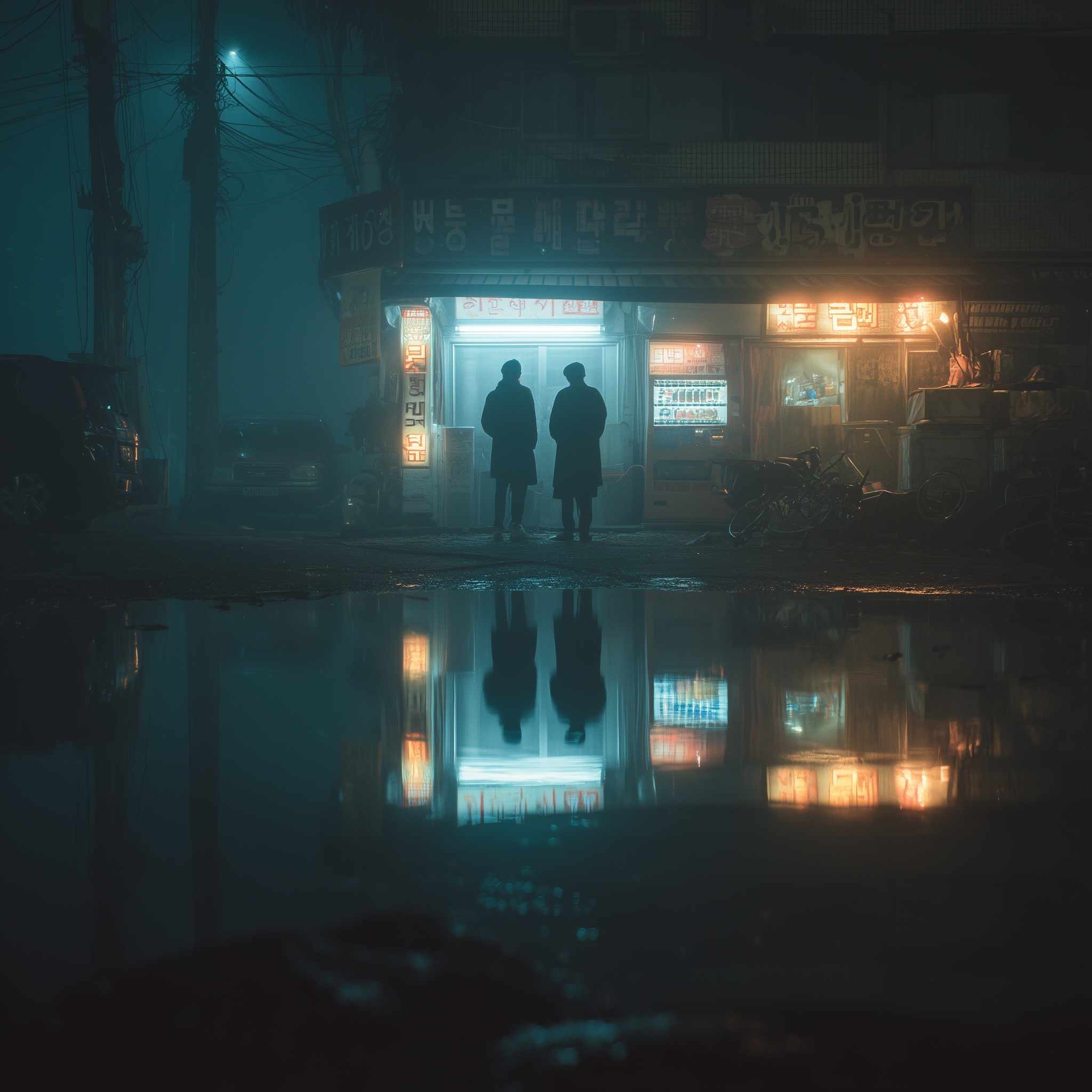 two modern robbers looking at bypassers to steal t...