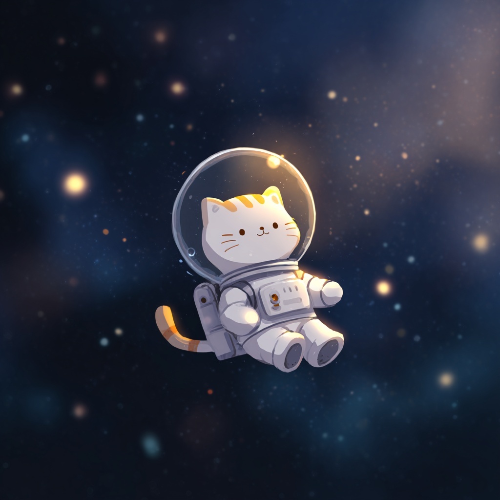 Create a cartoon-style illustration of an astronau...