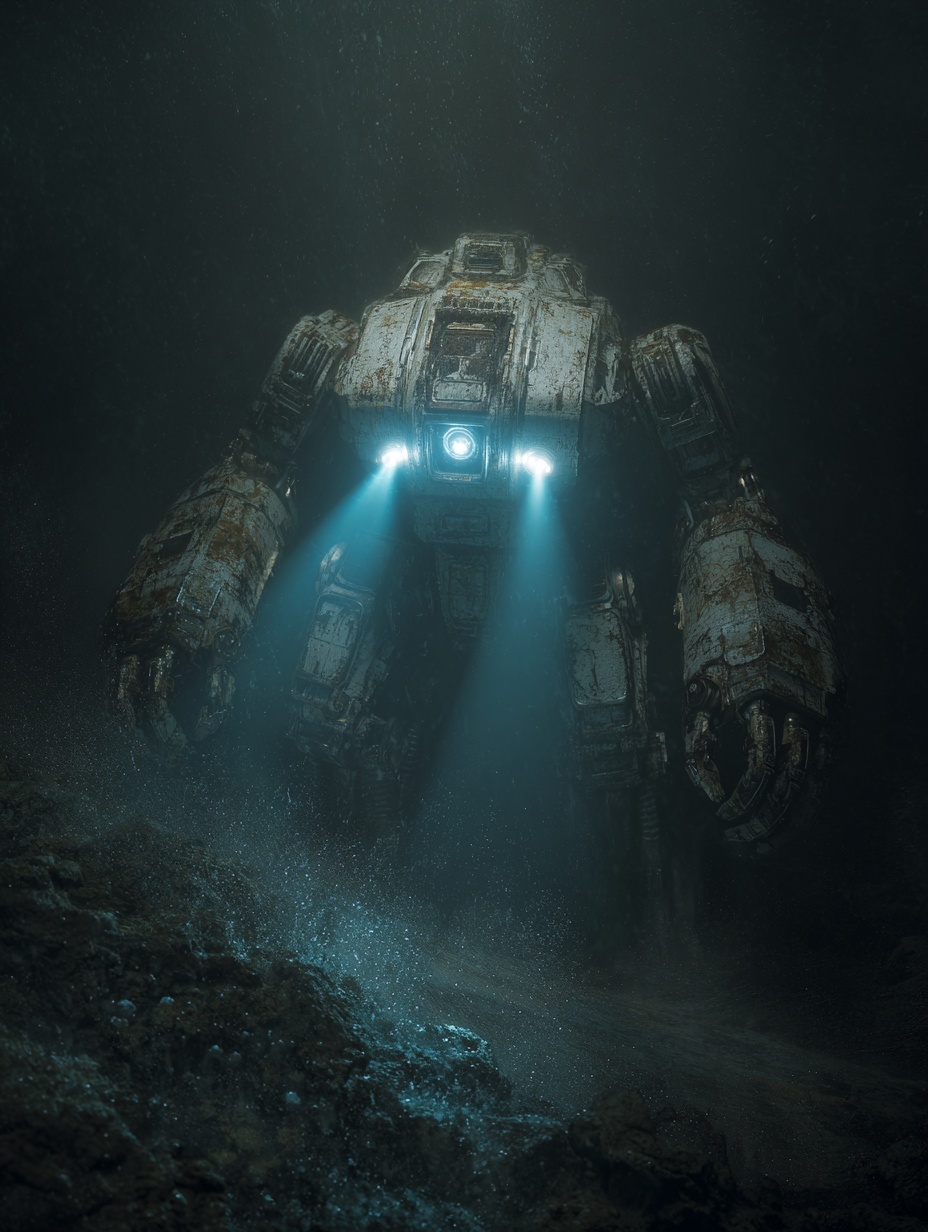 RAW photo, a 170-meter-tall humanoid mech designed...