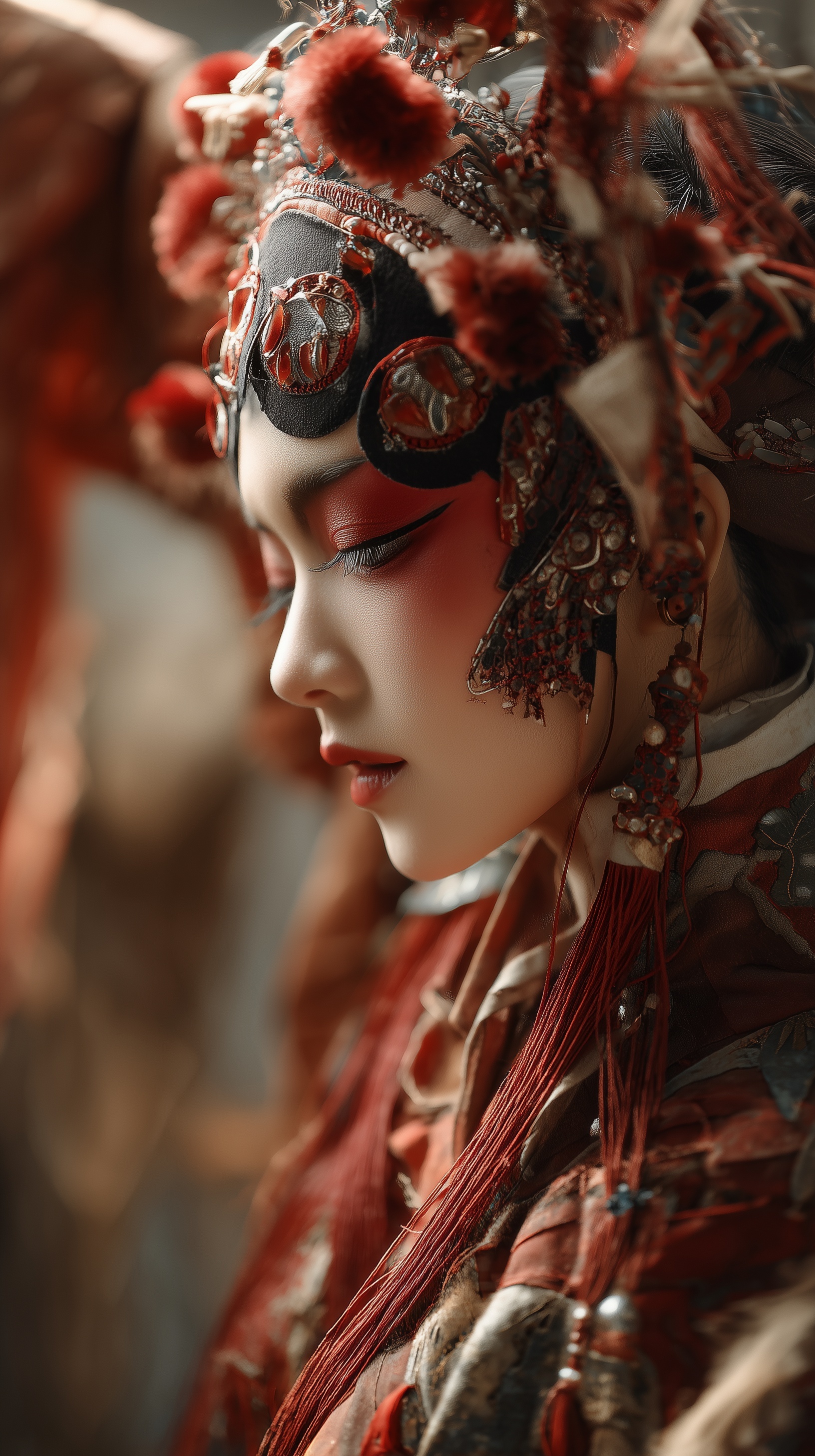 Realistic photography, portrait of a peking opera ...