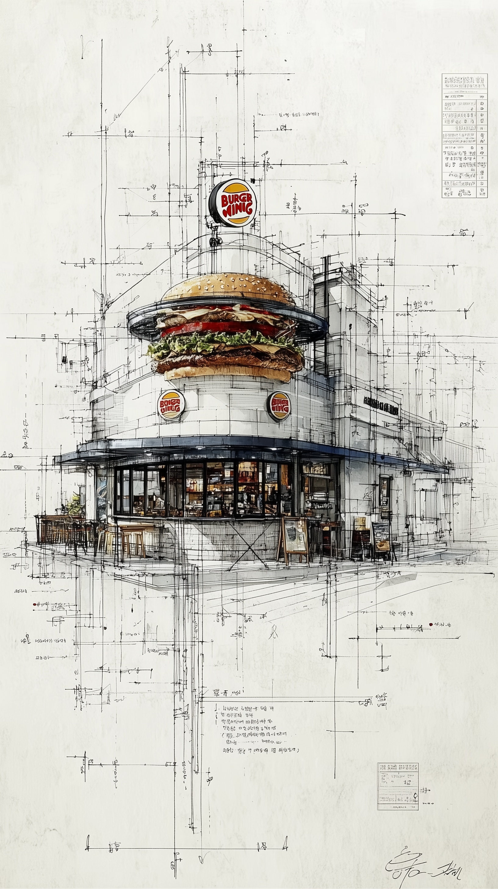 burger king restaurant with burger king logo+ use ...