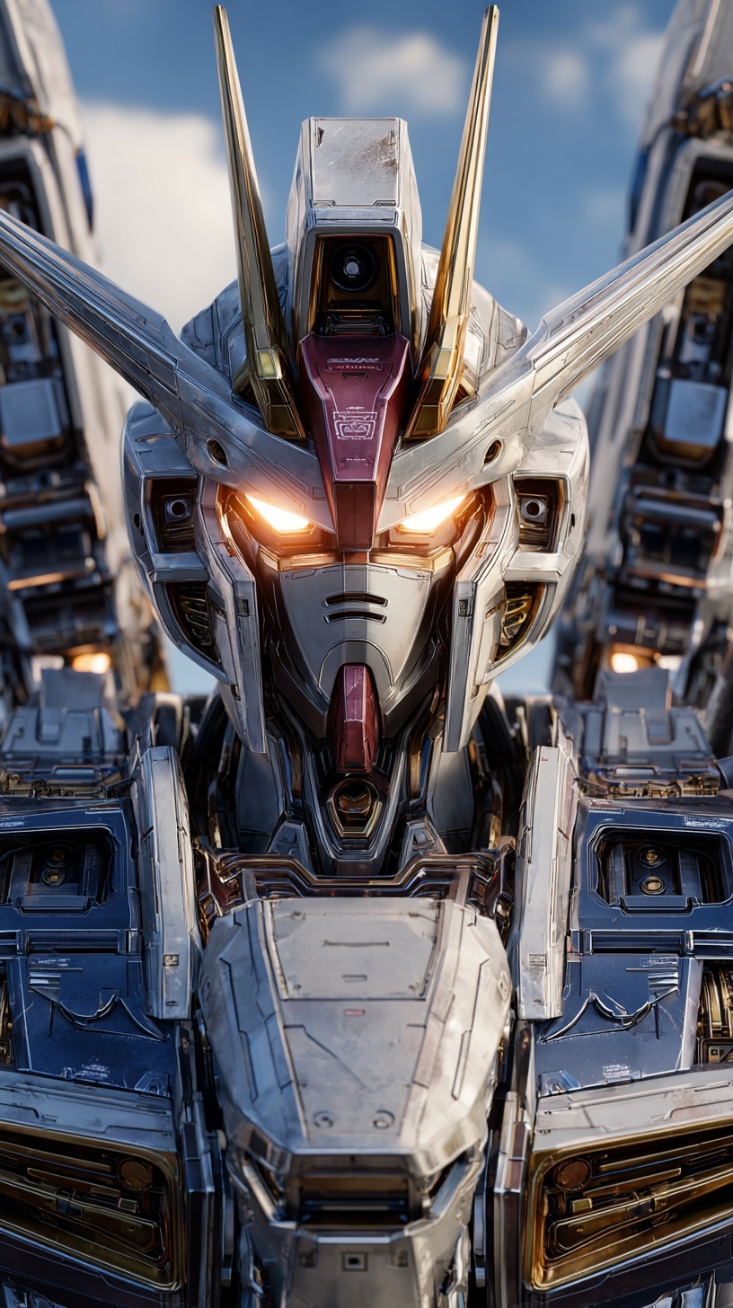 Strike Freedom Gundam Mecha Aesthetics head facing...