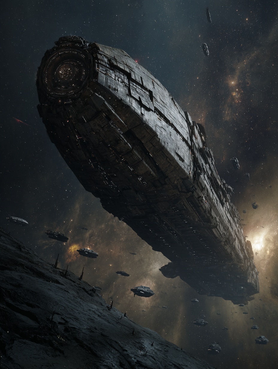 A massive, heavily-armored human dreadnought over ...