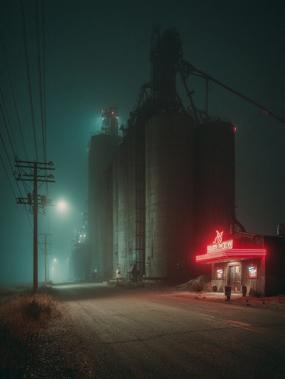 An ominous, deserted road cutting through the Neva...