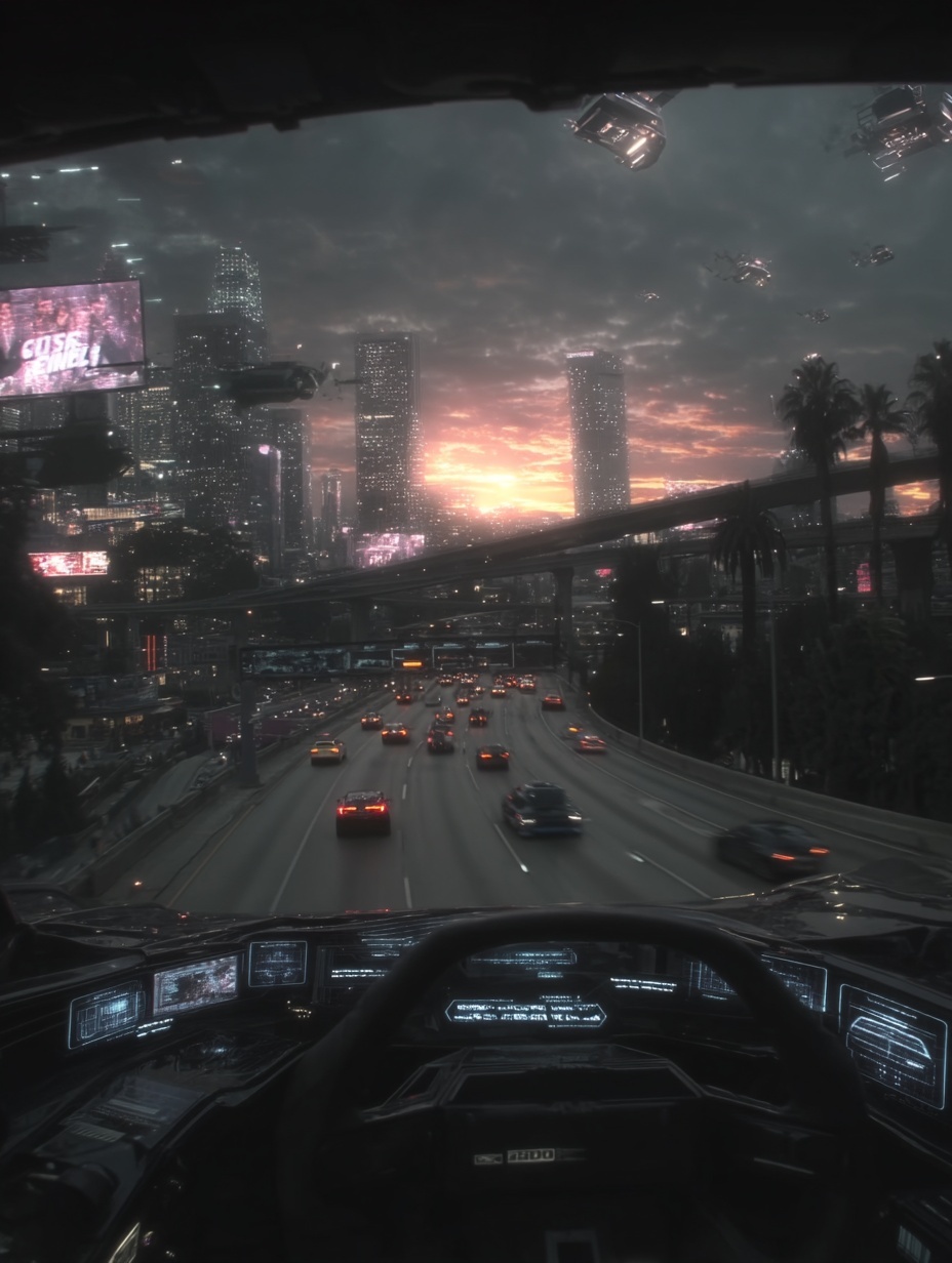 A cinematic vertical 9:16 POV shot from the driver...