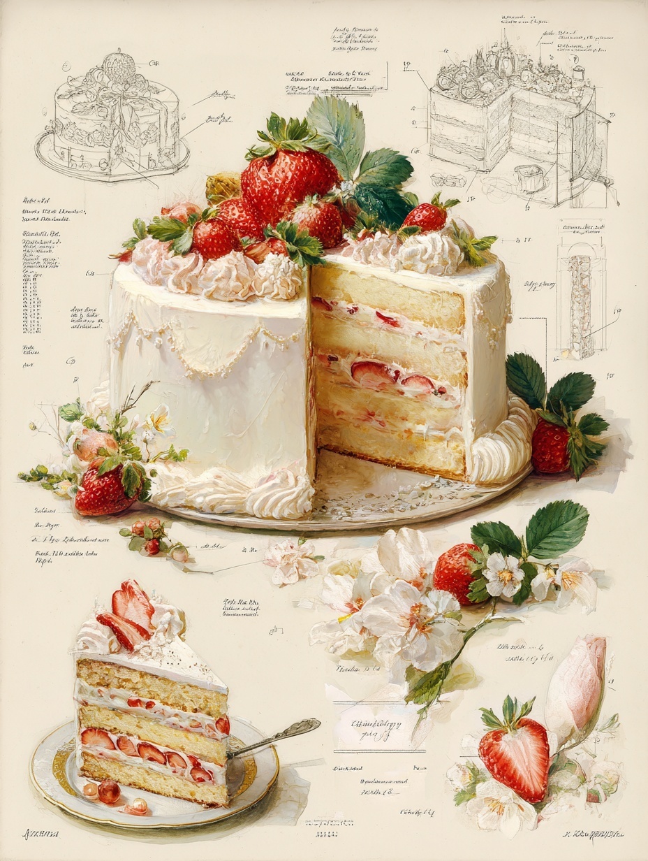 Full page concept design of delicious Chiffon Cake...