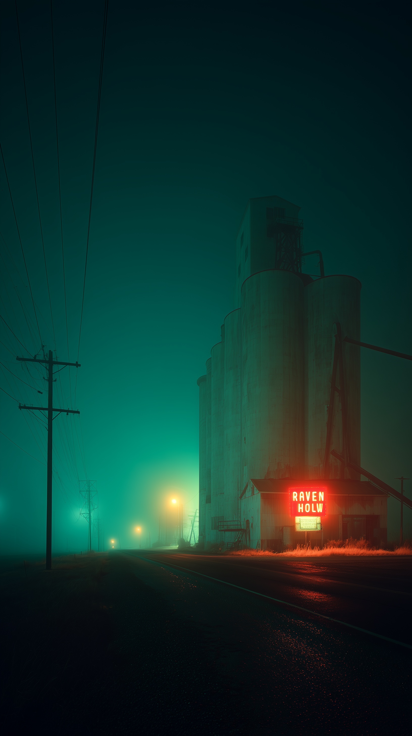 An ominous, deserted road cutting through the Neva...