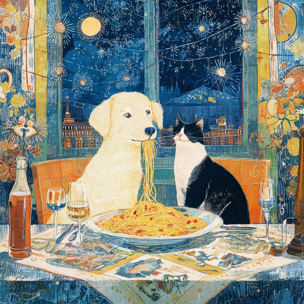 in the style of Matisse, very bright colors, very ...