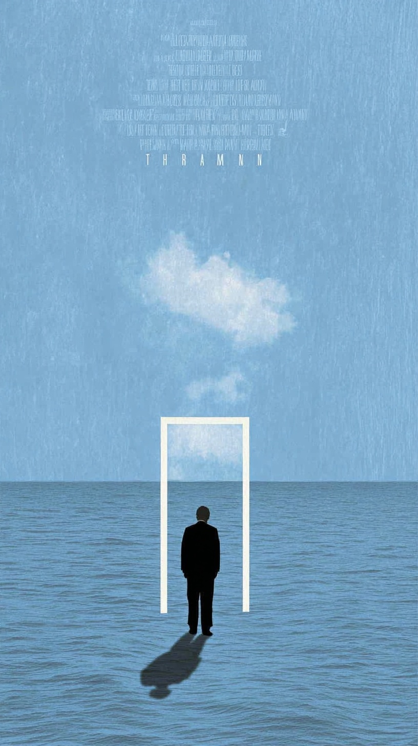 minimalist illustration movie poster for the truma...